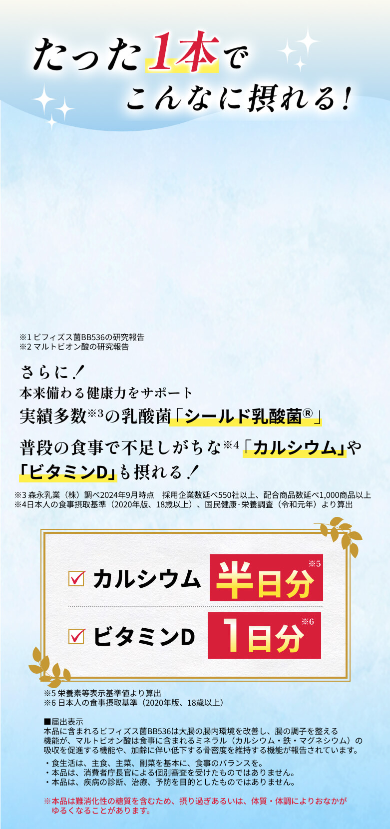 たった1本でこんなに摂れる！