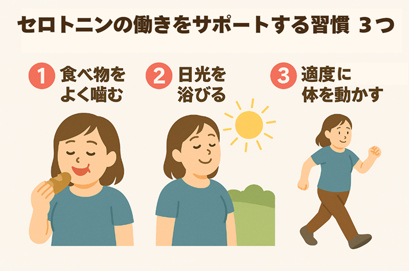 セロトニンを増やす習慣3つ
