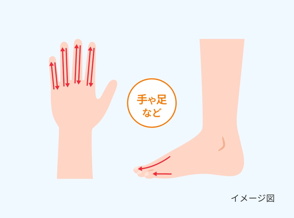 手や足など イメージ図